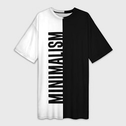 Женская длинная футболка MINIMALISM - BLACK AND WHITE