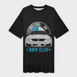 Женская длинная футболка BMW club carbon