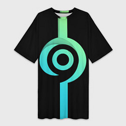 Футболка женская длинная Неонабстракция, цвет: 3D-принт