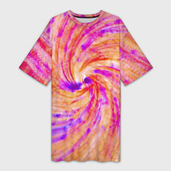 Женская длинная футболка Color swirls