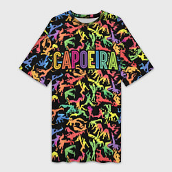 Женская длинная футболка Capoeira colorful mens