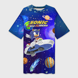 Футболка женская длинная Sonic Free Riders - Hedgehog - Racer, цвет: 3D-принт