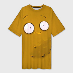 Футболка женская длинная Plants vs Zombies Орешек, цвет: 3D-принт