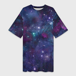 Женская длинная футболка Бесконечность звездного неба