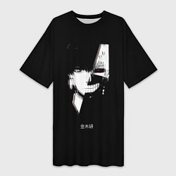 Женская длинная футболка Tokyo Ghoul Kaneki Ken glitch