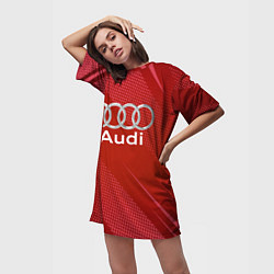 Футболка женская длинная Audi abstraction, цвет: 3D-принт — фото 2
