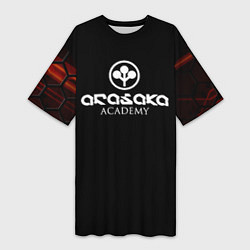 Футболка женская длинная Киберпанк - Arasaka Academy, цвет: 3D-принт