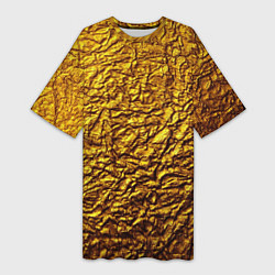 Женская длинная футболка Золотая фольга