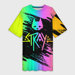 Женская длинная футболка Stray gradient