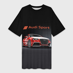Женская длинная футболка Audi sport - racing team