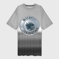 Женская длинная футболка Buick Wildcat - emblem