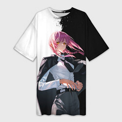 Женская длинная футболка Макима - Два цвета - Человек бензопила