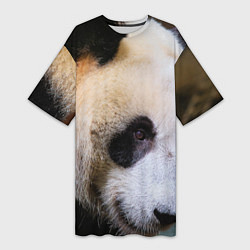 Женская длинная футболка Загадочная панда