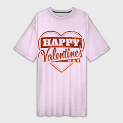 Женская длинная футболка Happy Valentines Day!