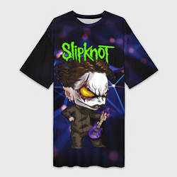 Женская длинная футболка Slipknot dark blue