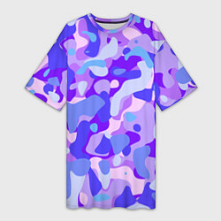 Женская длинная футболка Ультрафиолетовая абстракция