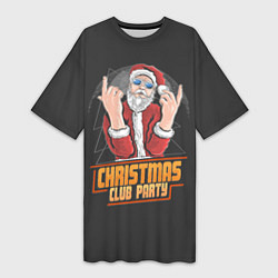 Женская длинная футболка Рождественская вечеринка