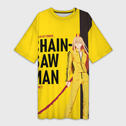 Женская длинная футболка Пауэр пародия на Убить Билла