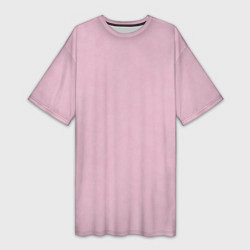 Женская длинная футболка Приглушенный розовый текстурированный