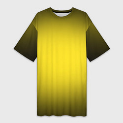 Женская длинная футболка Желтый градиент
