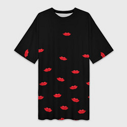 Женская длинная футболка Поцелуи для любимого