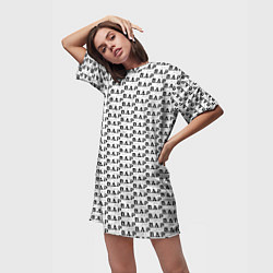 Футболка женская длинная B A P pattern logo, цвет: 3D-принт — фото 2