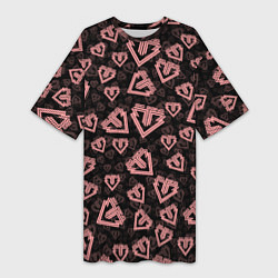 Женская длинная футболка Big bang pattern