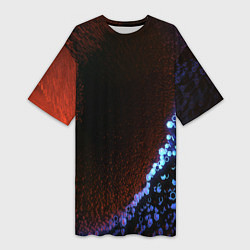 Женская длинная футболка Неоновый абстрактный свет