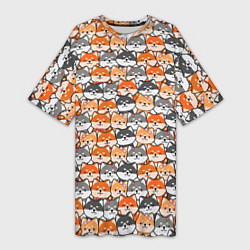 Женская длинная футболка Dog pattern