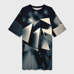 Женская длинная футболка Dark abstraction