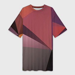 Женская длинная футболка Разные треугольники и геометрия