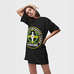 Футболка женская длинная ВВС - Россия, цвет: 3D-принт — фото 2