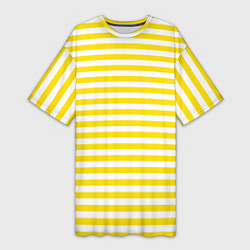 Женская длинная футболка Светло-желтые полосы