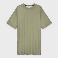 Женская длинная футболка Зеленый тренд без принта