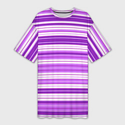 Женская длинная футболка Фиолетовые полосы