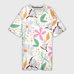 Женская длинная футболка Spring flowers