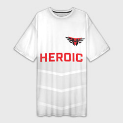Женская длинная футболка Heroic white