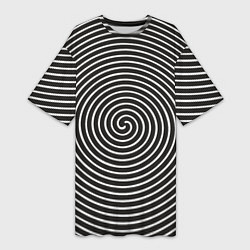Женская длинная футболка Оптическая спираль