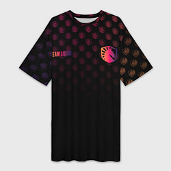 Женская длинная футболка Team Liquid pattern