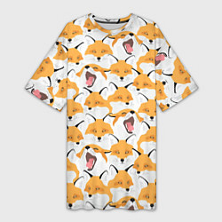Женская длинная футболка Хитрые лисы