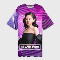 Женская длинная футболка BlackPink Jennie