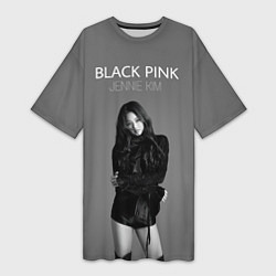 Футболка женская длинная Blackpink - Jennie Kim, цвет: 3D-принт