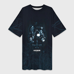 Футболка женская длинная Персонажи Alan Wake, цвет: 3D-принт