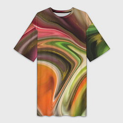 Женская длинная футболка Waves colors