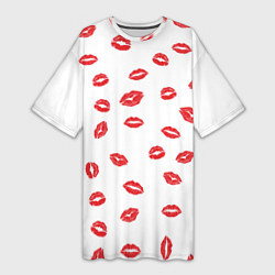 Женская длинная футболка Kiss