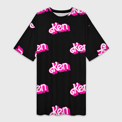 Женская длинная футболка Логотип Кен - патерн