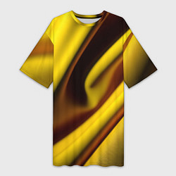 Футболка женская длинная Желтая футболка, цвет: 3D-принт