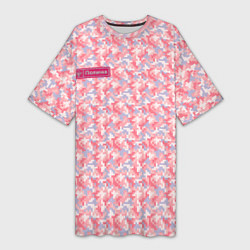Женская длинная футболка Цифровой камуфляж - Полина