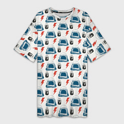 Футболка женская длинная Майор том космический узор, цвет: 3D-принт