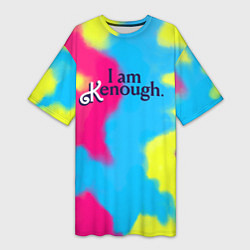 Футболка женская длинная I Am Kenough Tie-Dye, цвет: 3D-принт